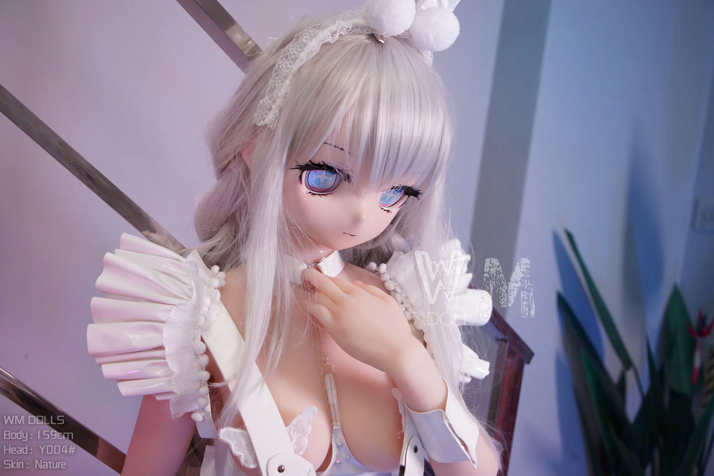 159cm (5ft3) คัพ H ตุ๊กตายางอนิเมะเสมือนจริง หัว PVC + ตัว S-TPE ตุ๊กตายาง หัว #Y004